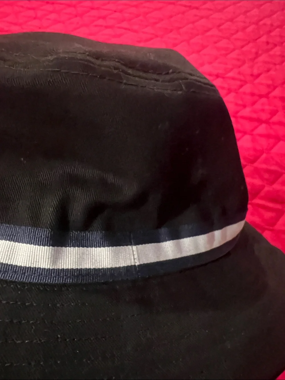 TaylorMade Unisex Black Bucket Hat with White Stripe